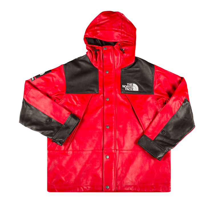 Parka Supreme The North Face x Leather Mountain Parka FW18J61 RED