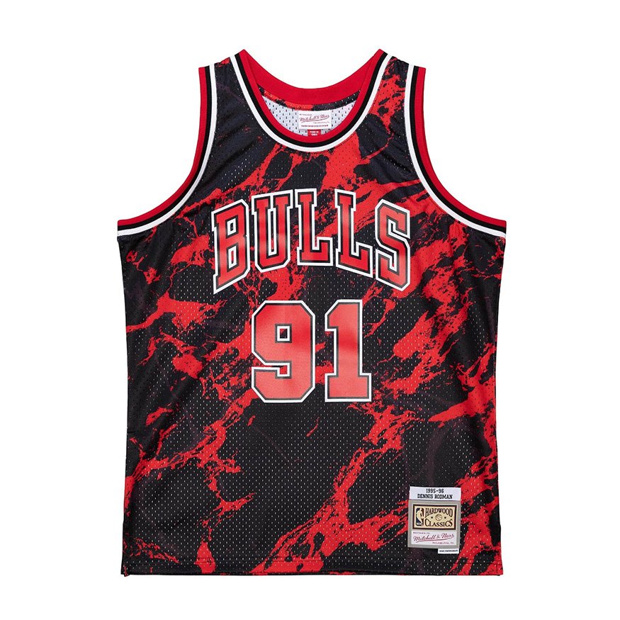 Jersey Mitchell & Ness NBA Chicago Bulls Dennis Rodman Team Marble