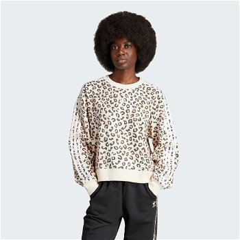 adidas Originals Leopard Luxe Trefoil Crew Sweatshirt IY9566