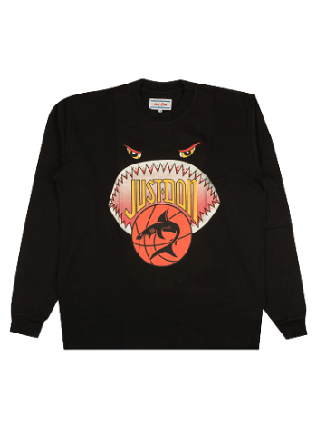 Just Don Basketball Shark Mouth Long-Sleeve T-Shirt 4925 100000107BSML BLAC