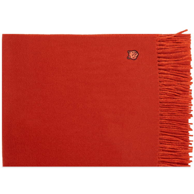 Scarve MAISON KITSUNÉ Fox Head Patch Wool Scarf LM06201WA0018-M669