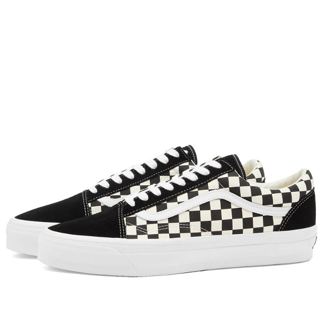 Men's Old Skool 36 Sneakers in Lx Checkerboard Black/Off White, Size UK 10 | END. Clothing