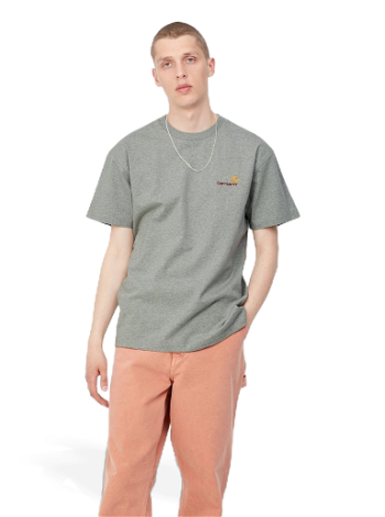 Carhartt WIP S/S American Script T-Shirt "Grey Heather" I029956_V6_XX
