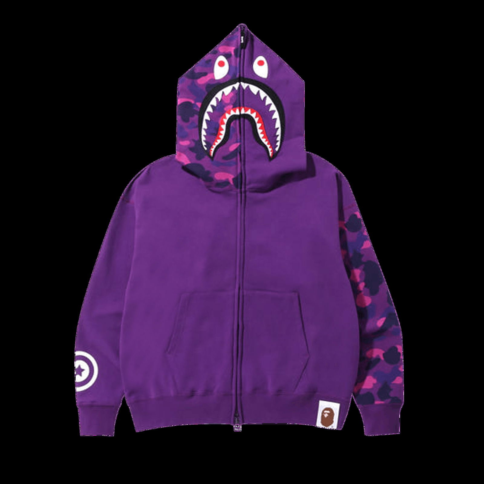 Sweatshirt BAPE Color Camo Giant Shark Loose Fit Full Zip Hoodie