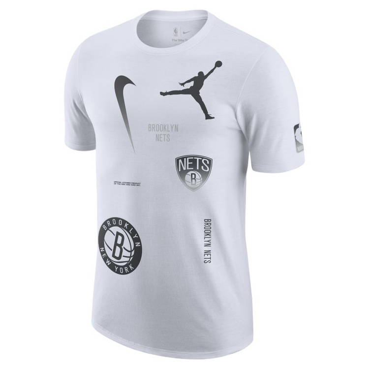 T-shirt Nike Brooklyn Nets Courtside Statement Edition Jordan Max90 NBA  T-Shirt DV5712-100