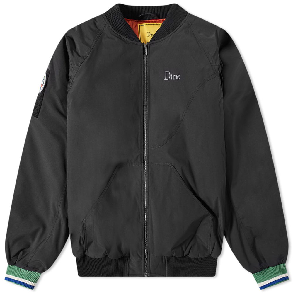 Jacket Dime Velcro Patch Bomber Jacket DIMEF2BLK | FLEXDOG