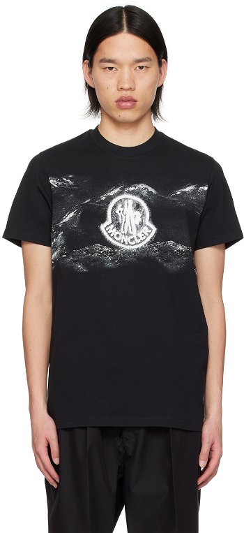 Moncler Black Garment-Washed T-Shirt J10918C0005089AKK