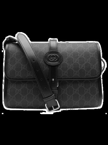 Gucci 745679 92TCN GG MESSENGER INTERLOCKING G Bag Black