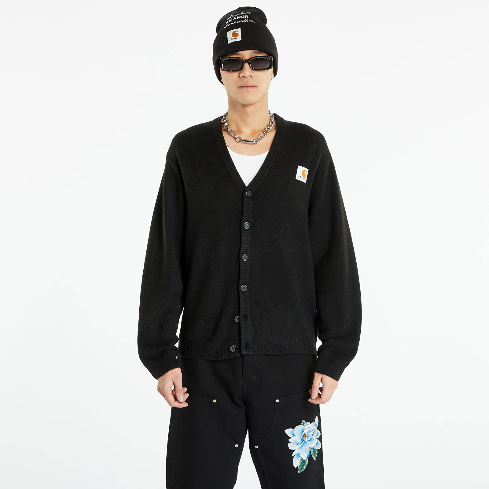 Sweater Awake NY x Carhartt WIP Cardigan AWK-CAR23-KN001-BLA | FLEXDOG