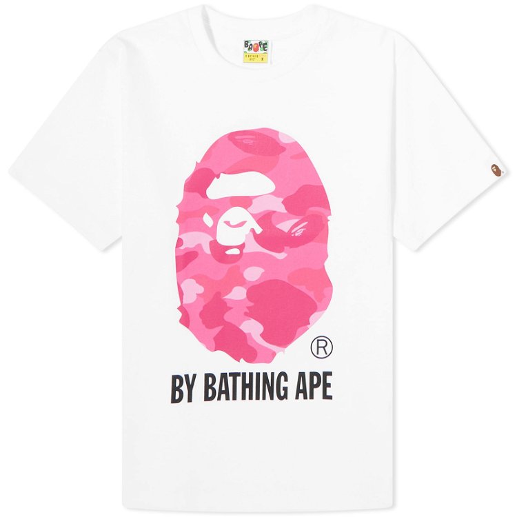 T-shirt BAPE Color Camo Ape T-Shirt White Pink 001TEJ302008L-WHP