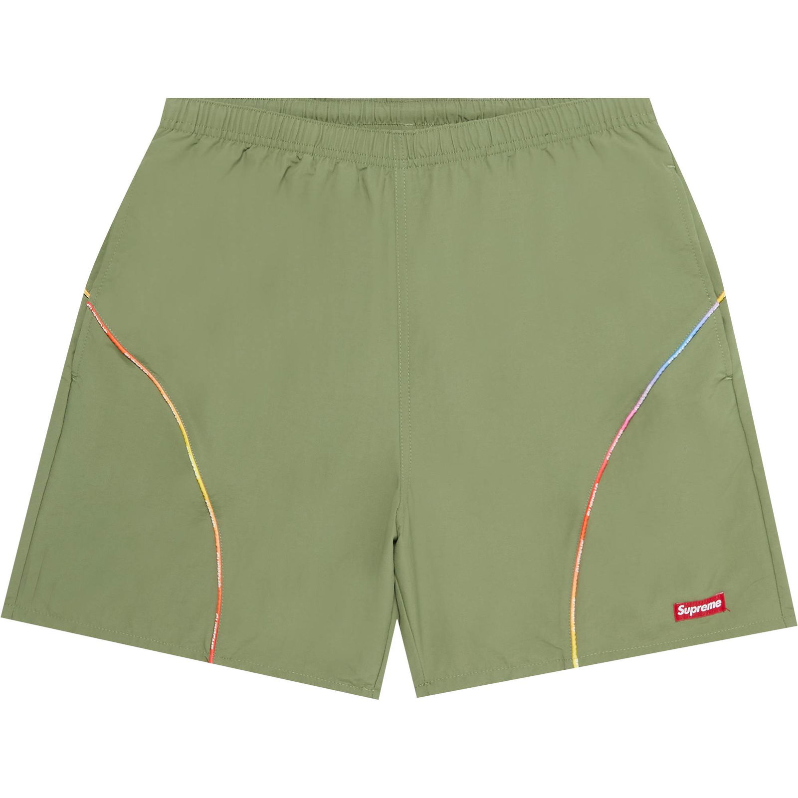 Swimwear Supreme Gradient Piping Water Short SS21SH45 OLIVE | FLEXDOG