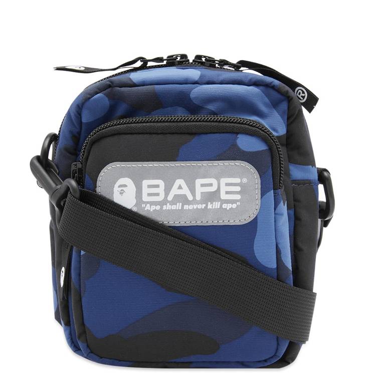 New A Bathing Ape BAPE ABC CAMO SHARK MINI BAG Blue Mini Shoulder Bag