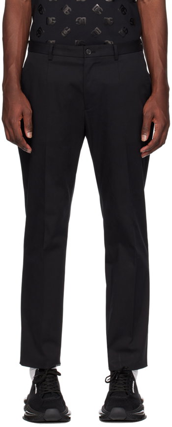 Dolce & Gabbana Black Tailored Trousers GVB6ETFUFMJ