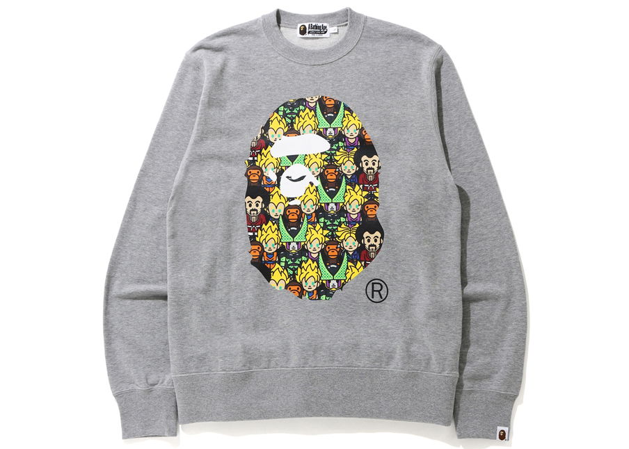 Sweater BAPE Dragon Ball x Z Baby Milo Big Ape Head Crewneck