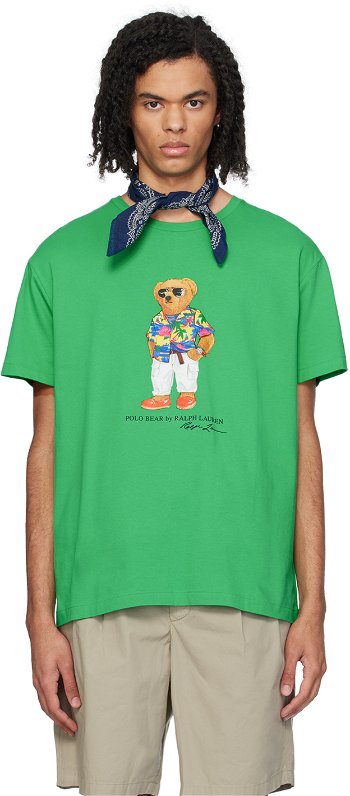Polo by Ralph Lauren Green Beach Club Bear T-Shirt 710854497033