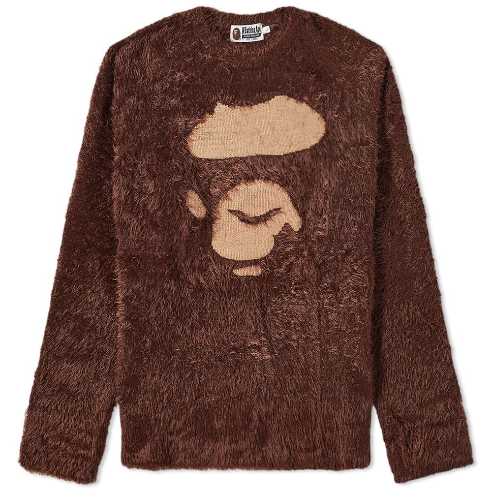 Sweater BAPE Ape Face Knit 001KNI801003M-BRN | FLEXDOG