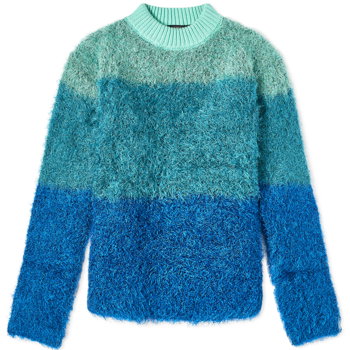 Andersson Bell Color Block Shaggy Sweater ATB1028M-BLUE