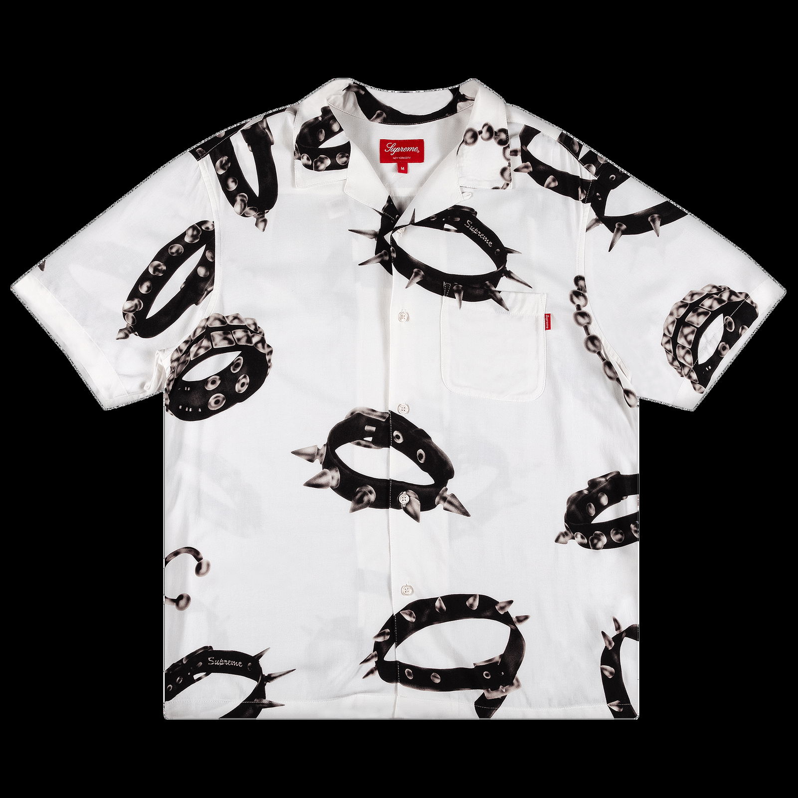 Shirt Supreme Studded Collars Rayon Short-Sleeve Shirt FW20S44