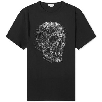 Alexander McQueen Crystal Skull Print T-Shirt 776288QTAAH-0520