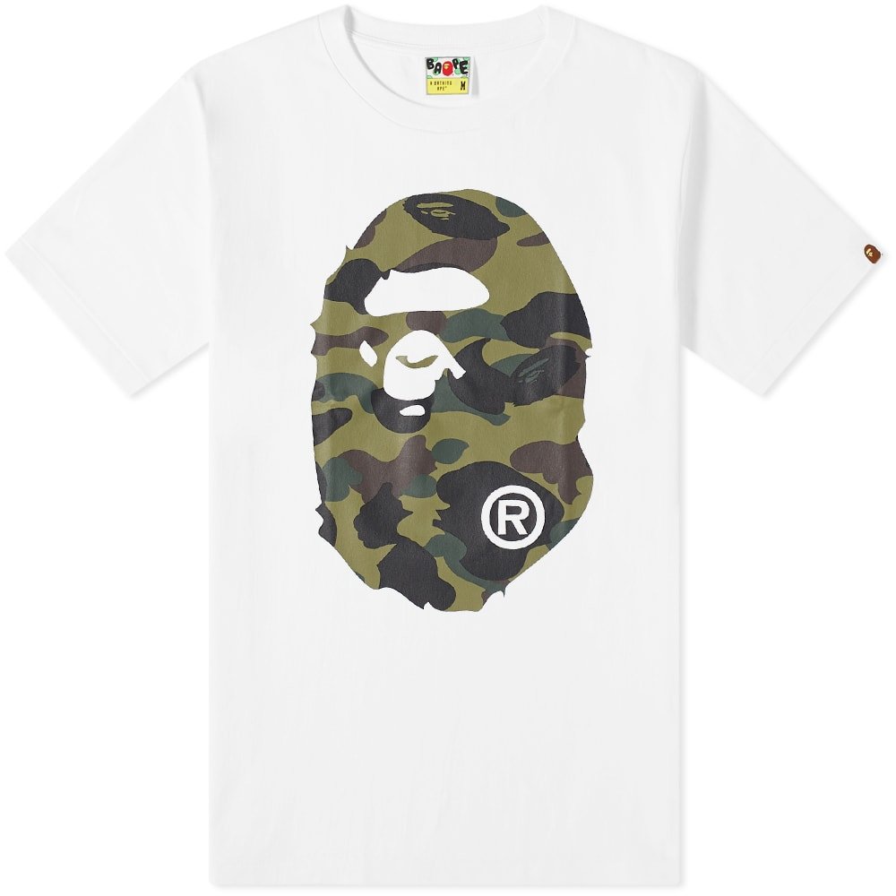 T-shirt BAPE 1st Camo Big Ape Head Tee 001TEI301009M-WHG | FLEXDOG