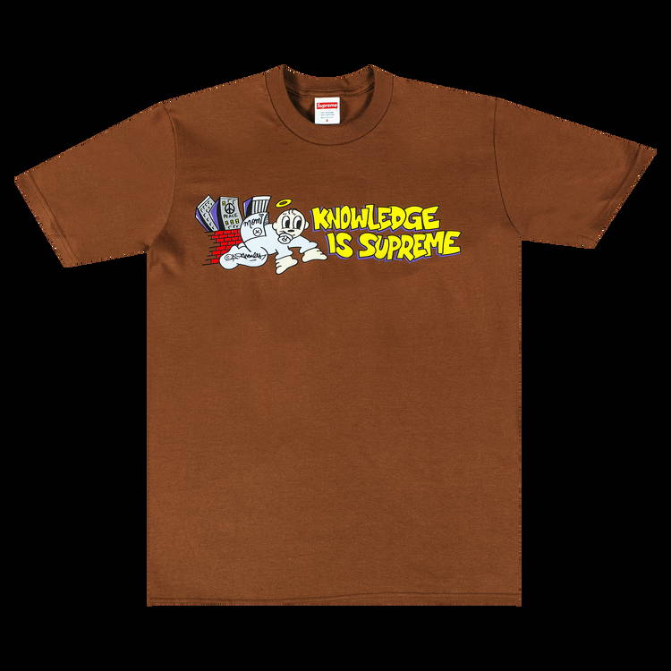 T-shirt Supreme Knowledge Tee SS22T38 BROWN | FLEXDOG