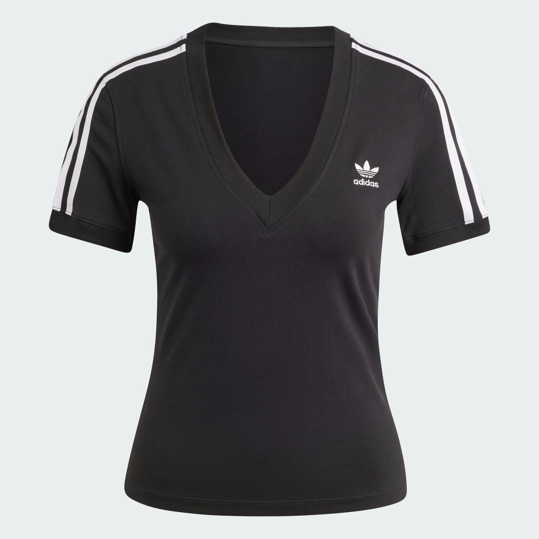 Adidas black v neck best sale t shirt