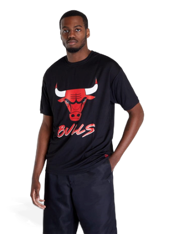 NEW ERA CHICAGO BULLS NBA TEAM LOGO MESH OVERSIZED T-SHIRT BLACK 60357112