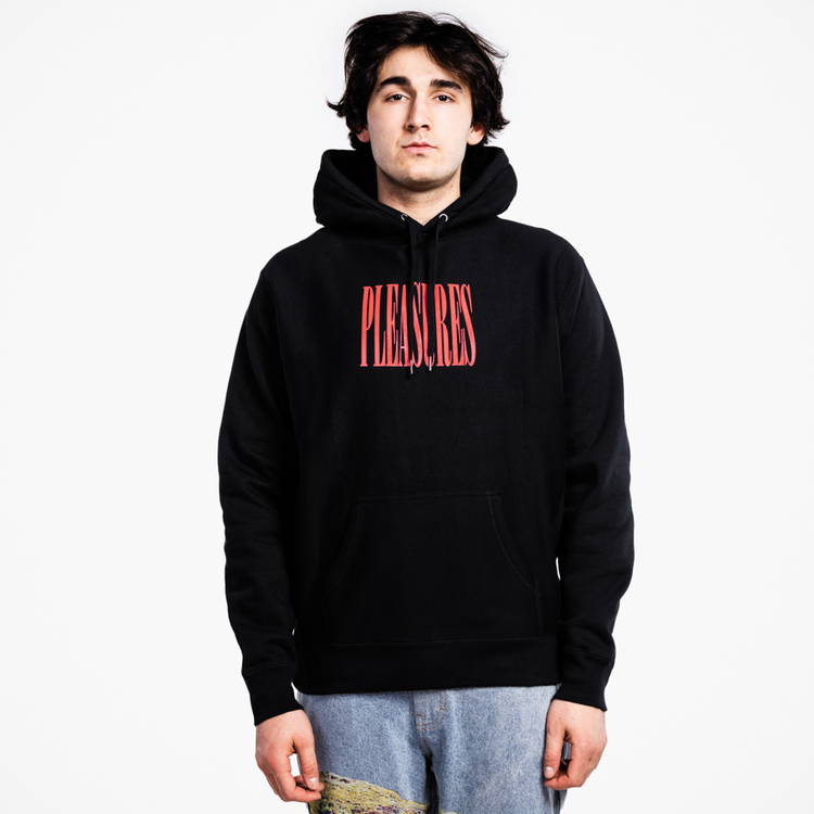 Pleasures best sale black hoodie