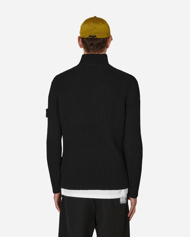 Stone Island Half Zip Knit Sweater Black 7715516C2 V0029 | FLEXDOG