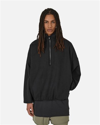 adidas Originals Fear of God Athletics Suede Fleece Half-Zip Sweatshirt Black IS5318 001