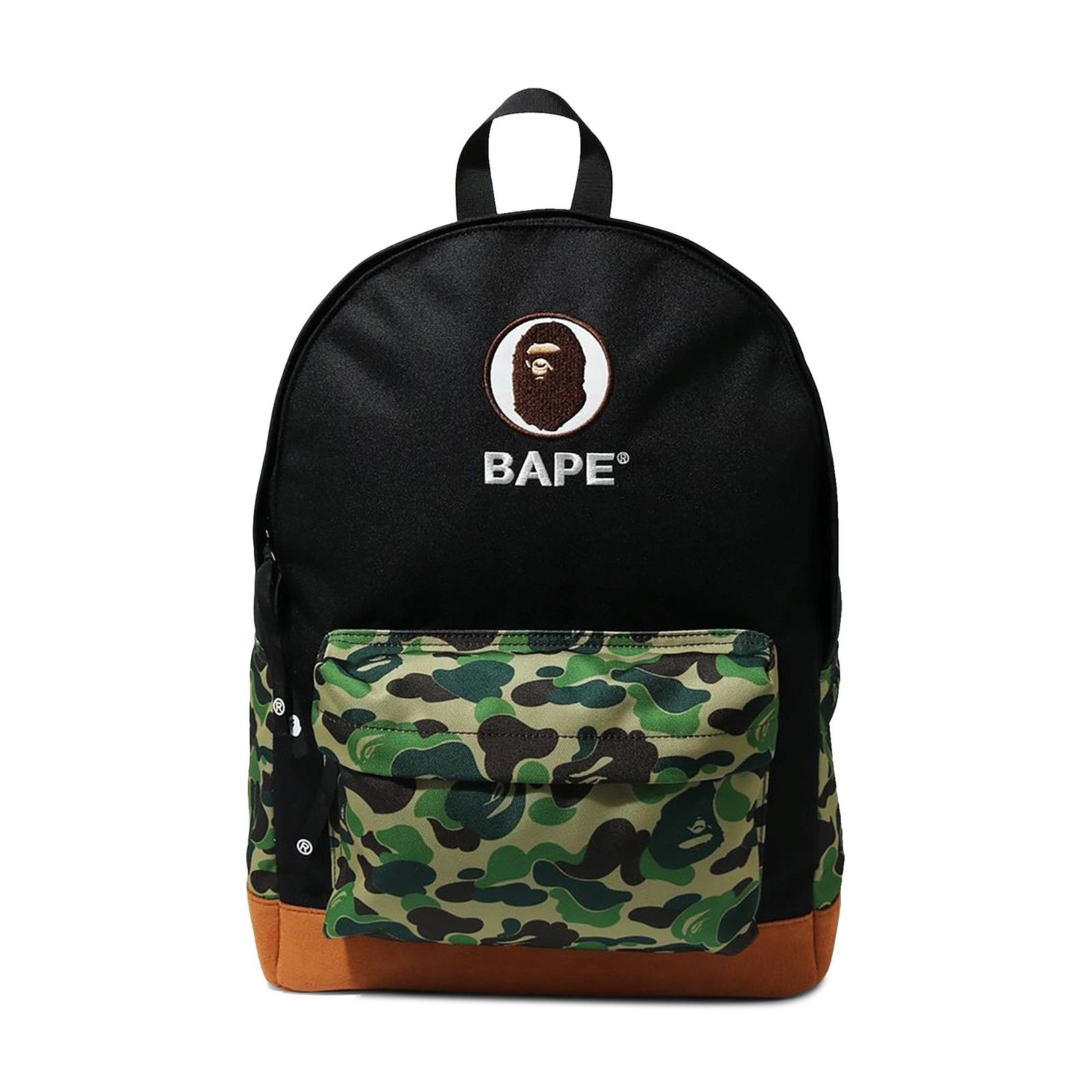 Bape Layered Line Camo Shark Backpack - Green