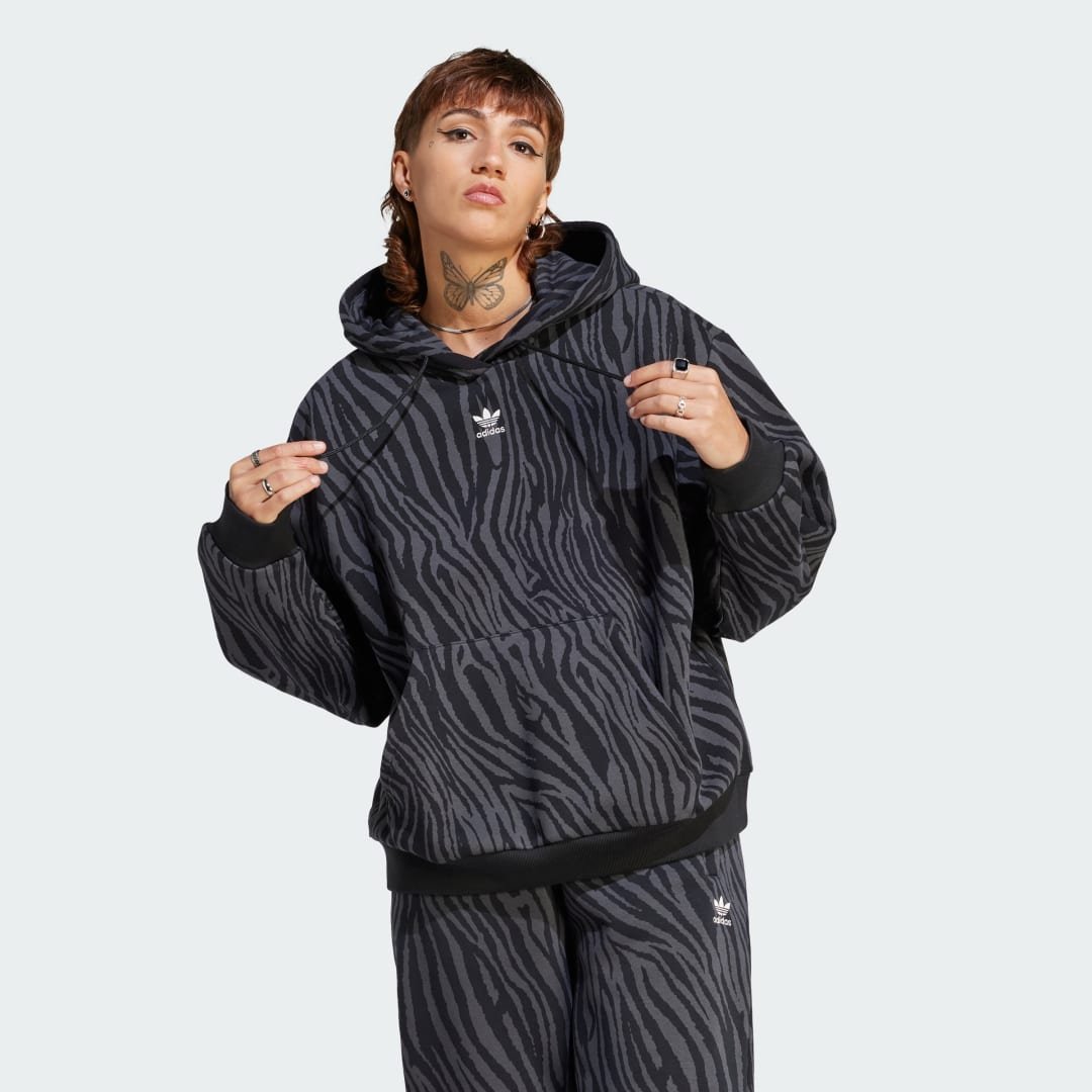 [Empfohlene Sonderfunktion] Sweatshirt adidas Originals Allover IJ5604 FLEXDOG Zebra Essentials Print | Animal