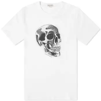 Alexander McQueen Metallic Skull Print T-Shirt 776351QTAAQ-0909