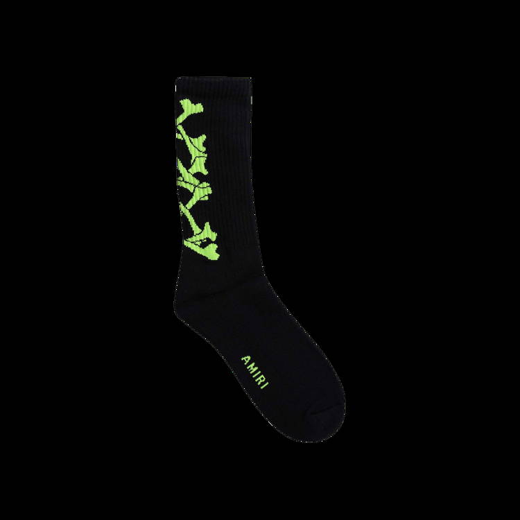 Socks AMIRI Stacked Bones Socks PF22MHR007 763 BLAC | FLEXDOG