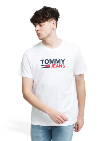 Tommy Hilfiger Corp Logo Tee bílé DM0DM10214 YBR