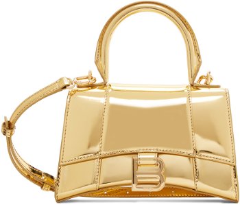 Balenciaga Gold XS Hourglass Bag 592833 2AAGJ