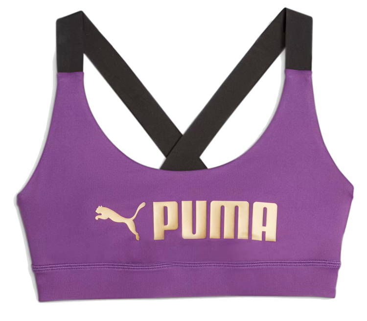 Puma Mid Impact Fit Sports Top Purple