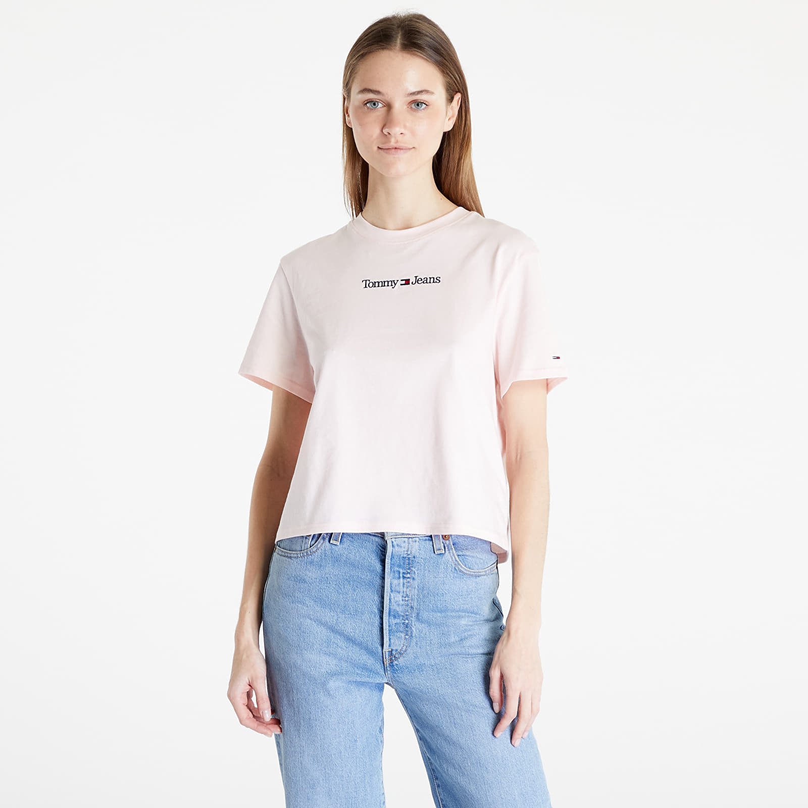 T-shirt Tommy Hilfiger Serif Linear T-Shirt Pink DW0DW15049 TJ9 | FLEXDOG