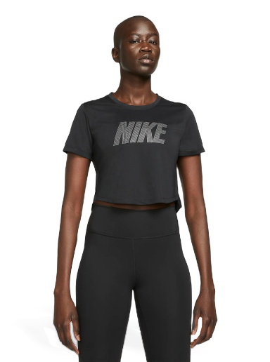 Dri-FIT One Standard Fit Short-Sleeve Graphic Cropped Top