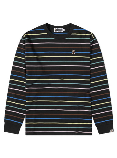 Stripe Long Sleeve T-Shirt Black