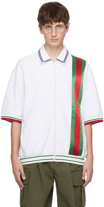 Gucci GG Canvas Nylon Bowling Shirt Green