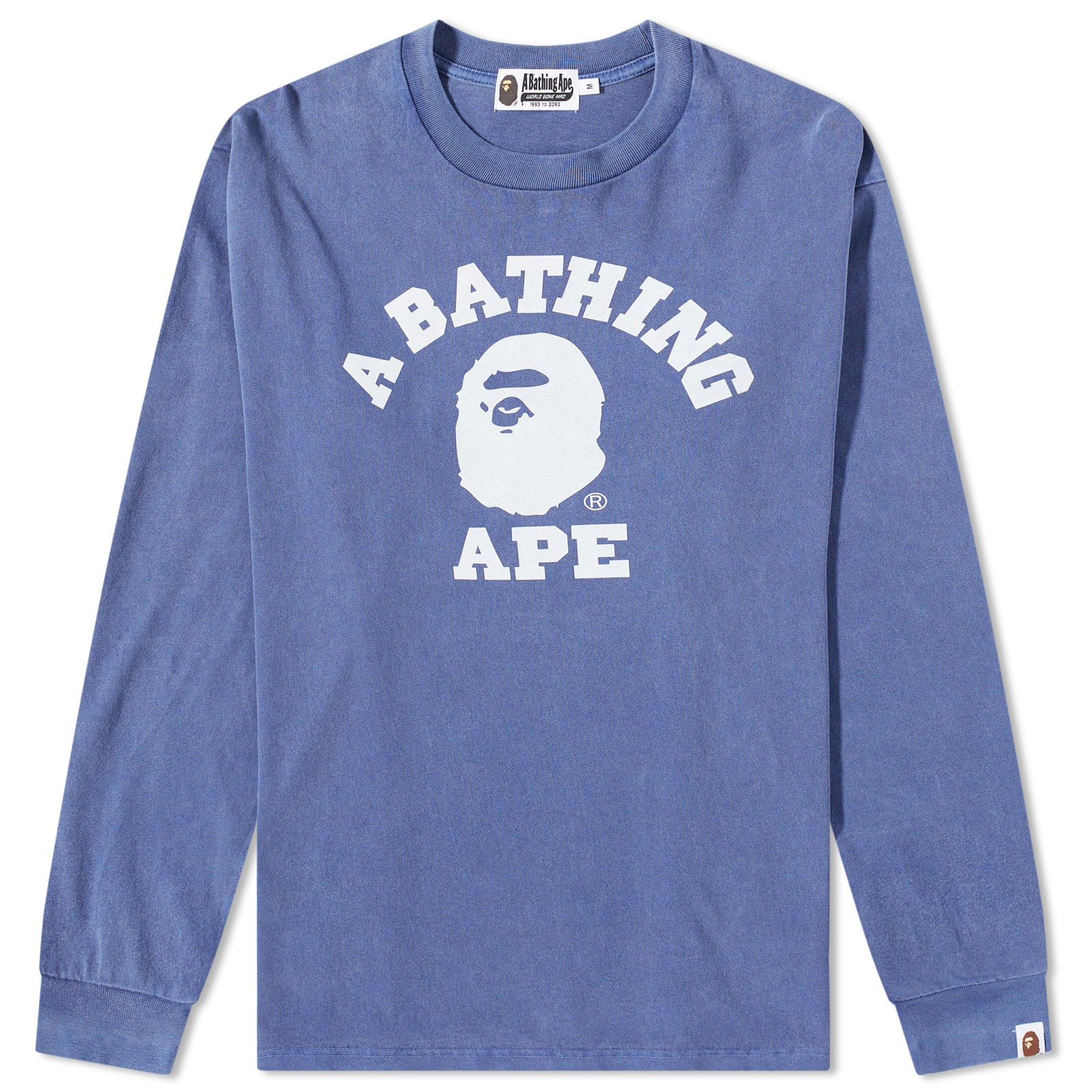 T-shirt BAPE Long Sleeve Overdye College College T-Shirt Navy