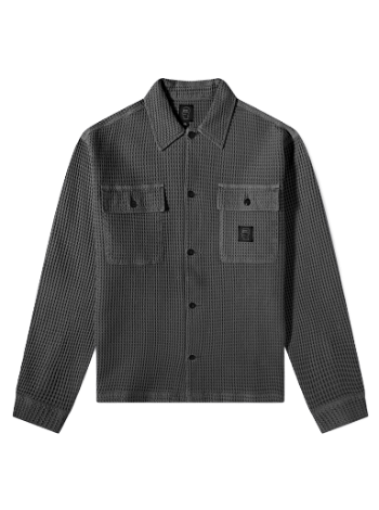 Brain Dead Waffle Snap Front Overshirt BDP23T22001365BK03