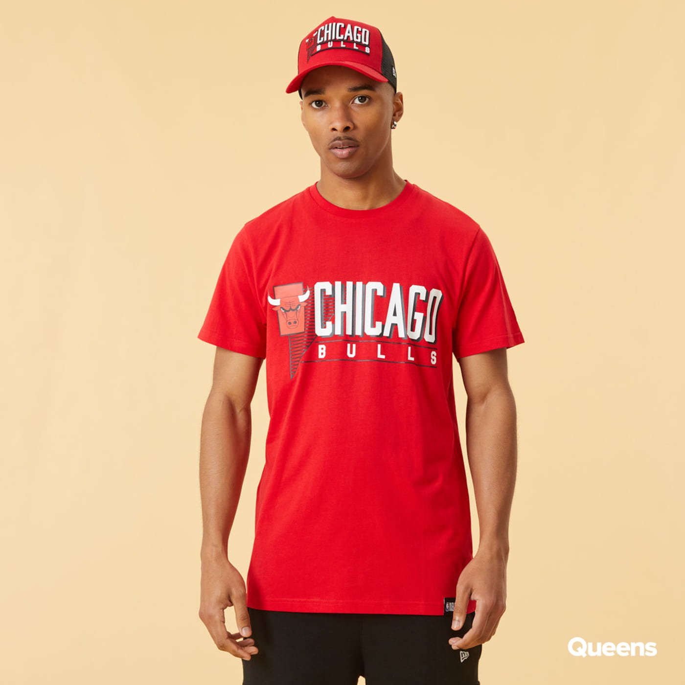 T-Shirt New Era Infill Team Logo Oversized NBA Chicago Bulls