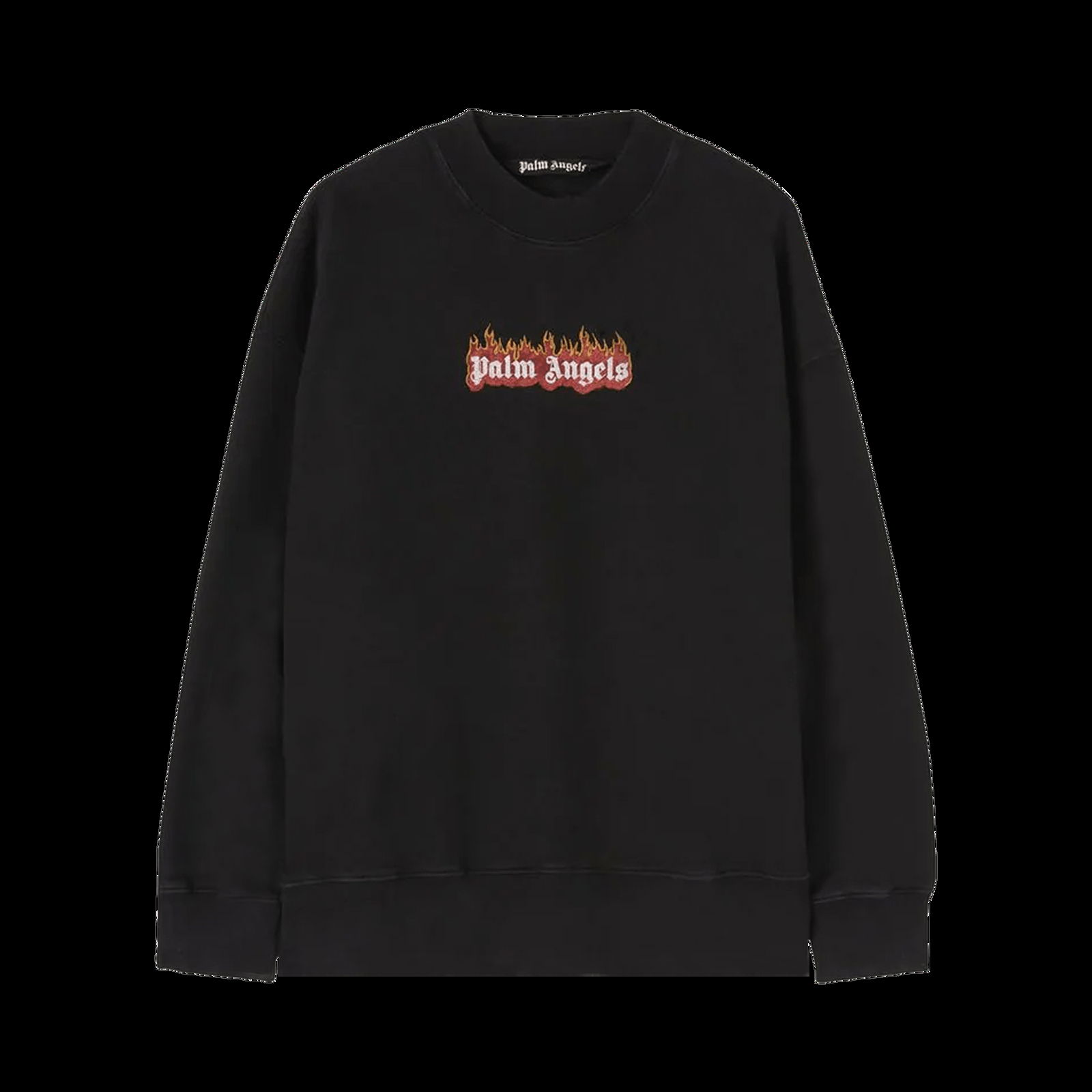 Palm Angels Sprayed La Logo Popover Hoody in Black for Men