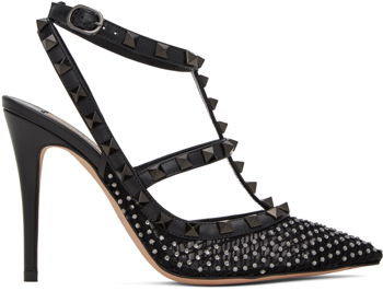 Valentino Garavani Black Rockstud Heels 4W2S0393NIM