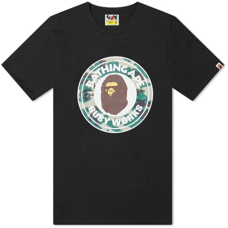 T-shirt BAPE Woodland Camo Busy Works 001TEJ301031M-BLK | FLEXDOG