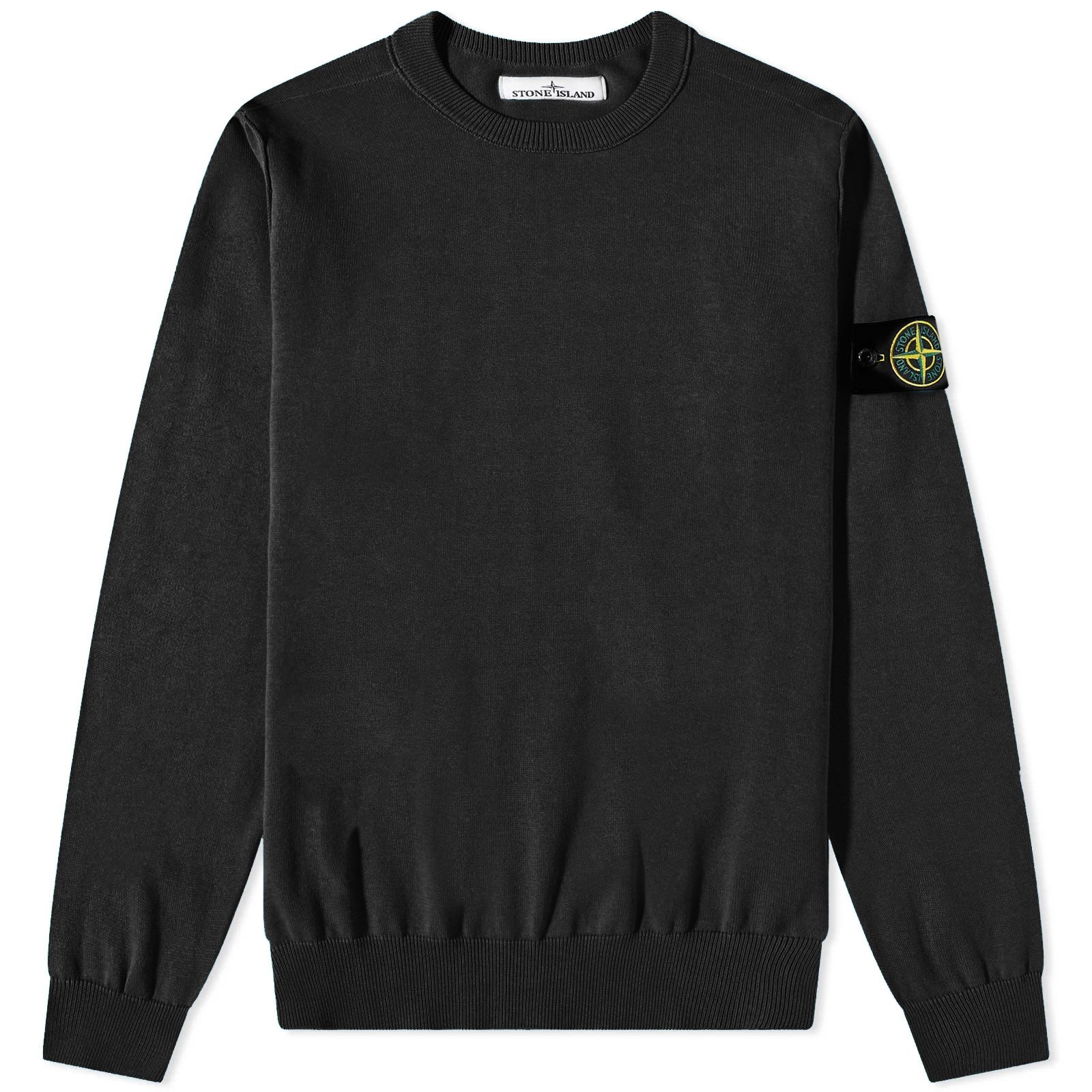 Sweater Stone Island Soft Cotton Crew Neck Knit Black 1015540B2