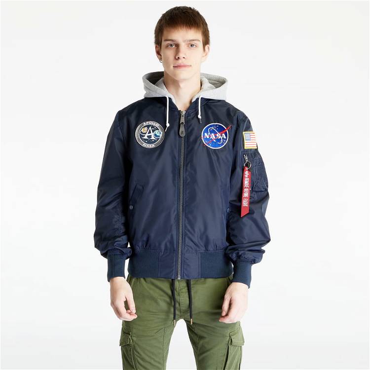 Bomber jacket Alpha Industries Bomber Hood FLEXDOG Zip | Jacket 136106-07 Apollo MA-1