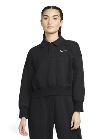 Nike Sportswear Phoenix Fleece 3/4-Sleeve Crop Polo Sweatshirt DQ5868-010